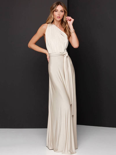 VELAVIE – Femme Robe Maxi Modulable 3-en-1 Fluide & Élégante