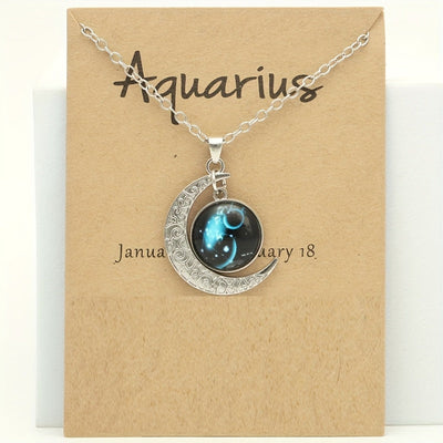 Collier Signe du Zodiaque avec Pendentif Lune