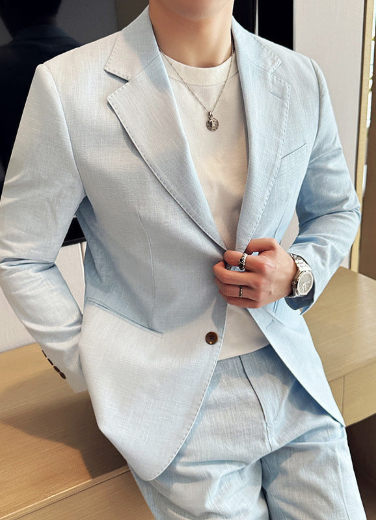 Nehaal | Blazer D'hiver Pour Hommes | Longue
