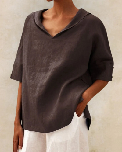 Zayda | Blouse légère en lin pour femmes Printemps et Été