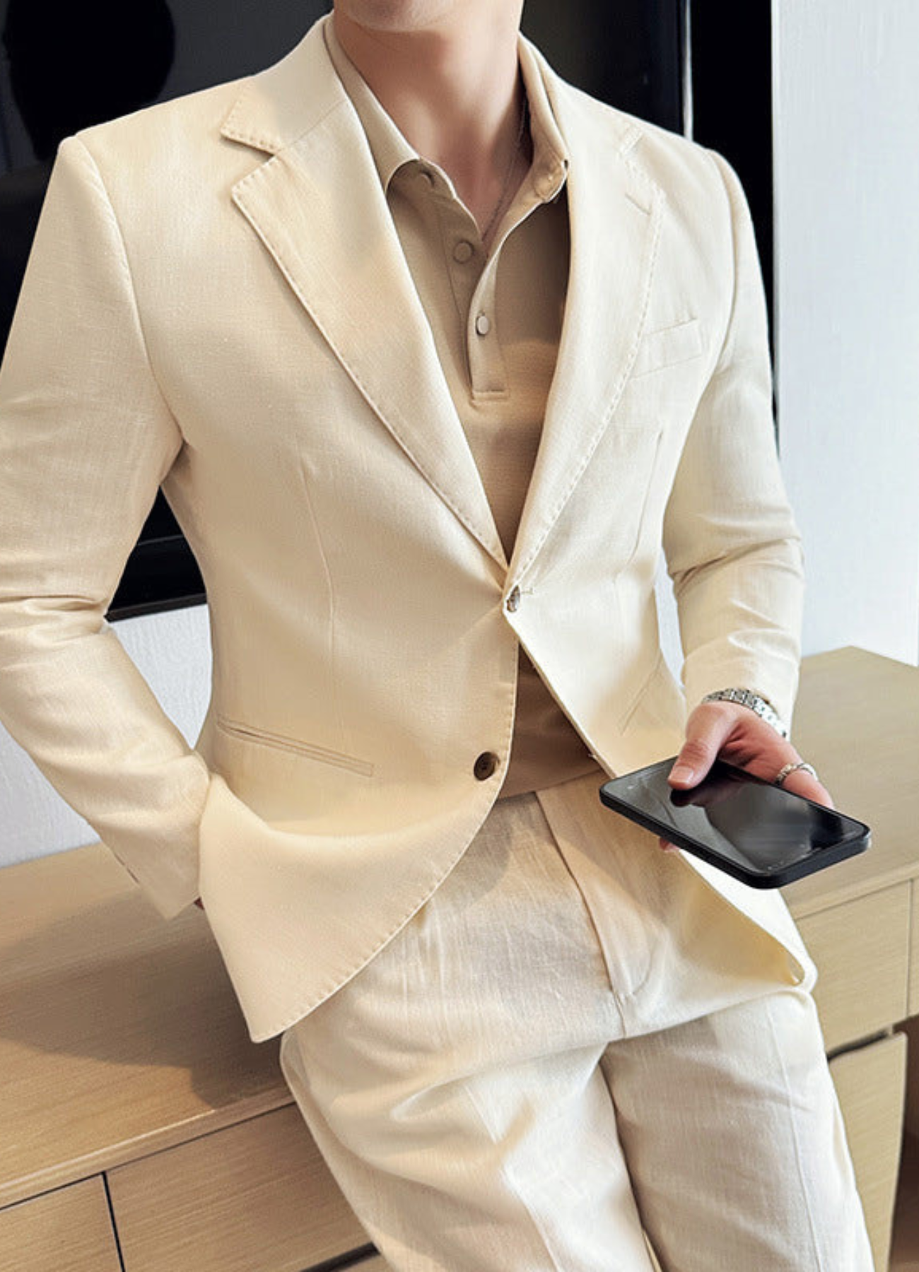 Nehaal | Blazer D'hiver Pour Hommes | Longue