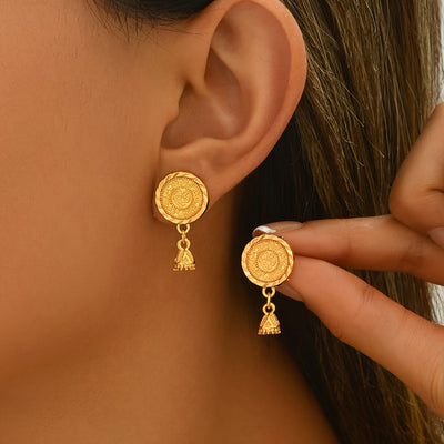 🇫🇷  Boucles d’oreilles pièces en or 18K au style parisien