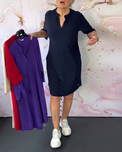 Olga – Robe Sophistiquée à Col en V