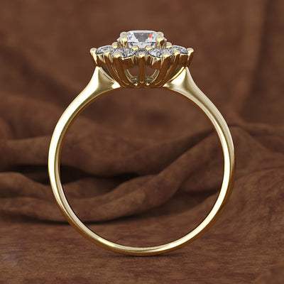 Bague bicolore exquise en argent 925