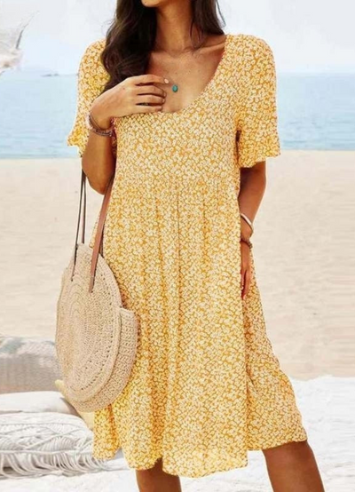 Noshi |  Robe D'été Décontractée Pour Femmes | Midi