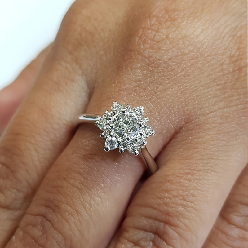 Bague bicolore exquise en argent 925
