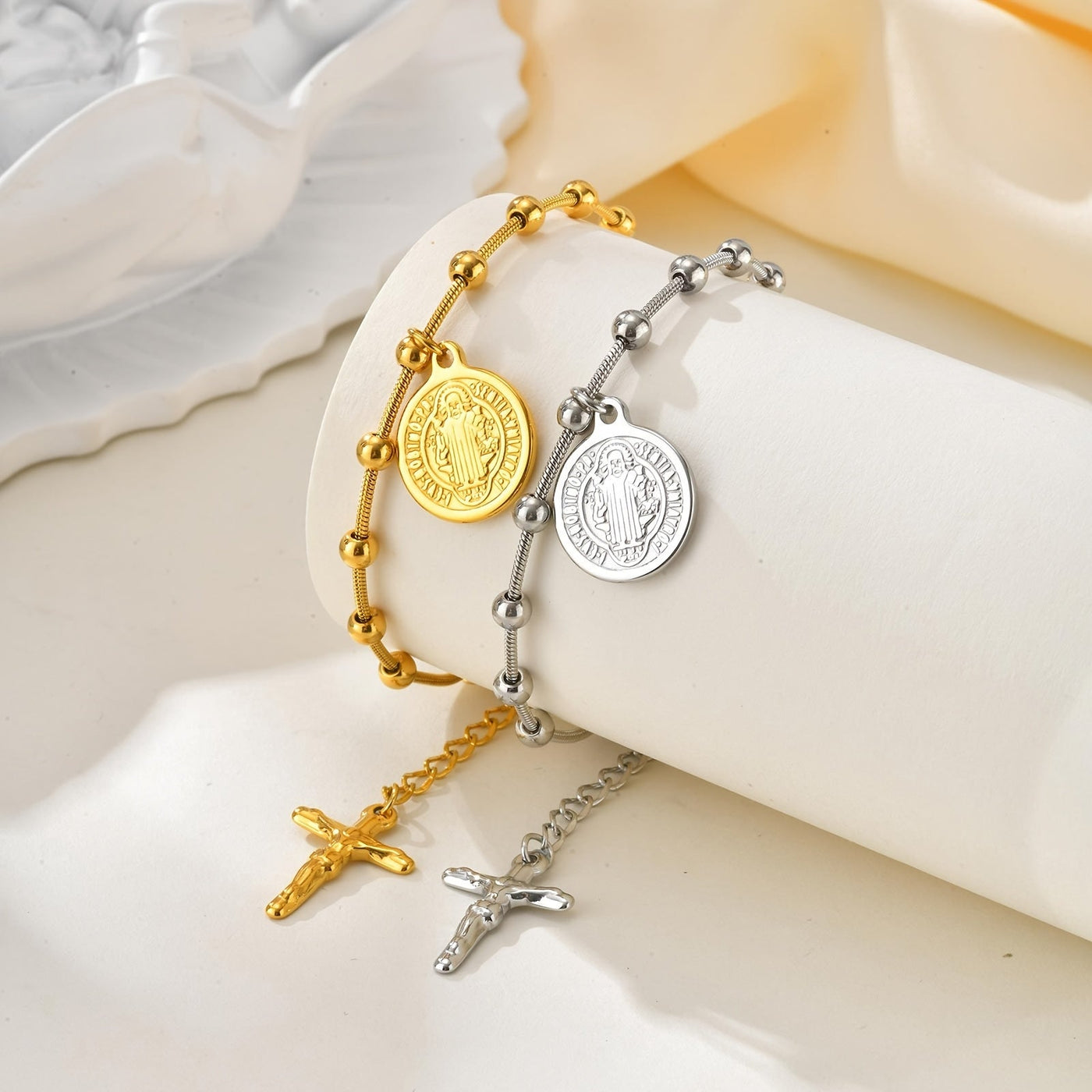 🇫🇷 Bracelet Benedict design français en or 18K