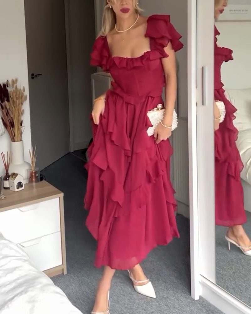Quinlan - Robe Élégante Taille Haute avec Dentelle