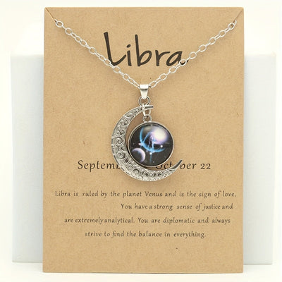 Collier Signe du Zodiaque avec Pendentif Lune
