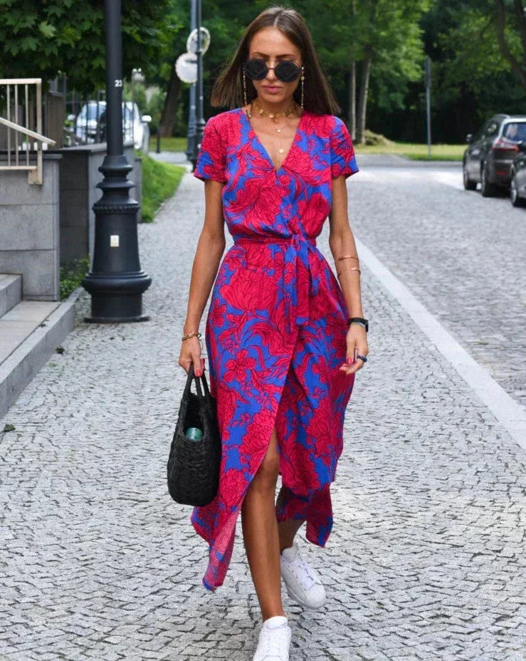 Theresita - Robe Portefeuille Élégante
