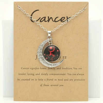 Collier Signe du Zodiaque avec Pendentif Lune