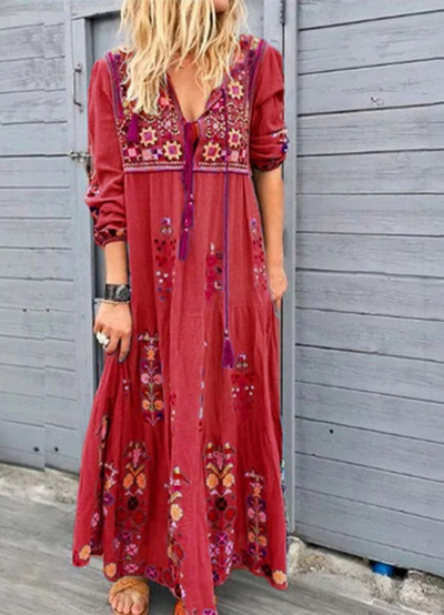 Raima | Robe Bohème Elégante pour Femme | Maxi