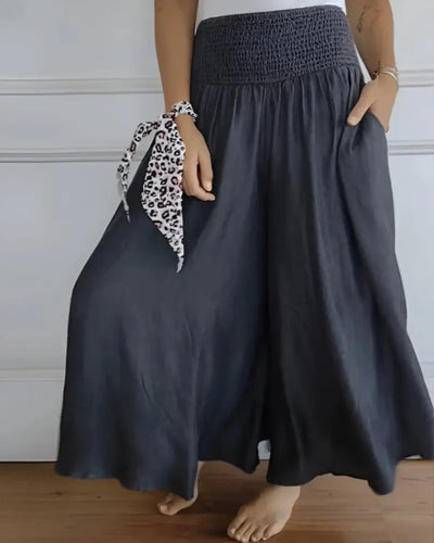 AtelierdeRocheParis™ - Pantalon large taille haute ultra confortable