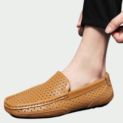 Aubry | Mocassins en cuir tressé élégants