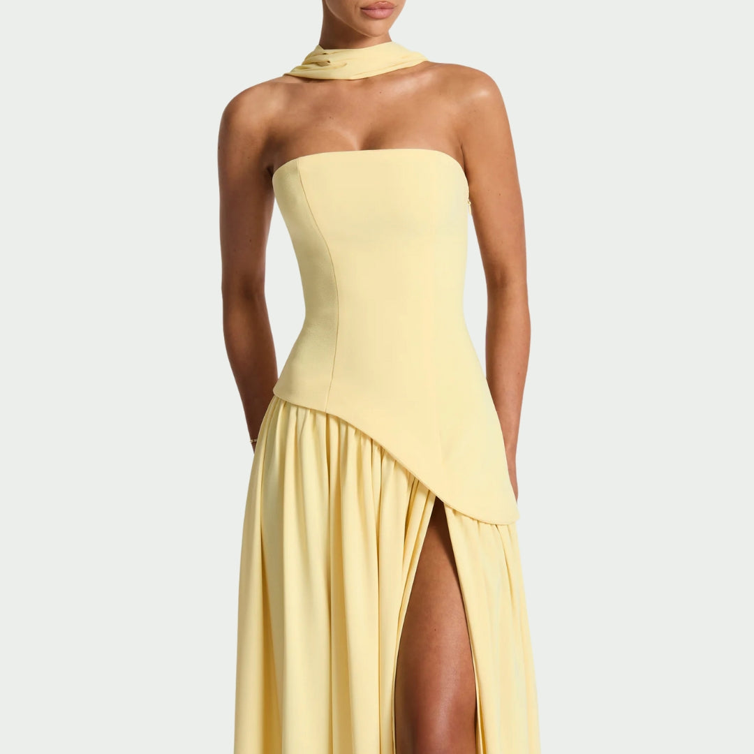 Tessa | Robe maxi élégante avec fente