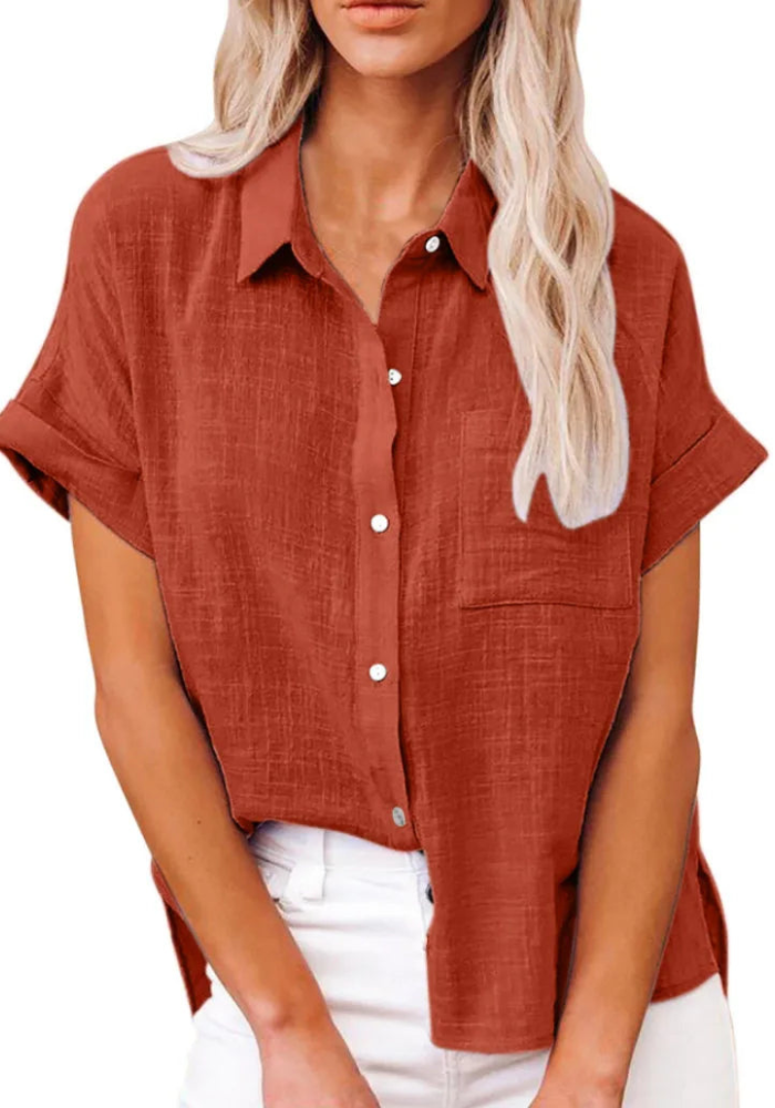 Anastasia | Chemise Manche Courte Pour Femme | Oversize