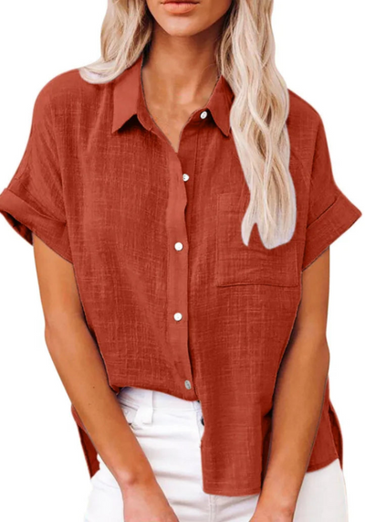 Anastasia | Chemise Manche Courte Pour Femme | Oversize