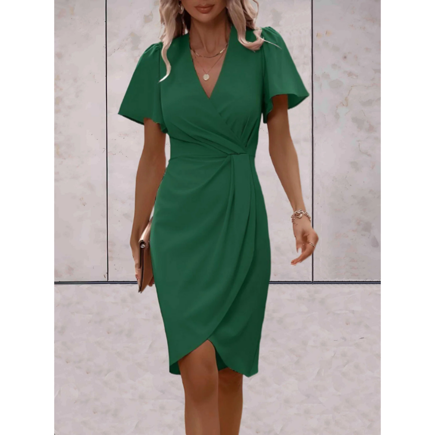 Louisa | Robe Enveloppe élégante pour femme | Mini