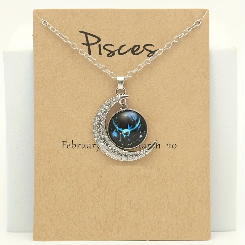 Collier Signe du Zodiaque avec Pendentif Lune