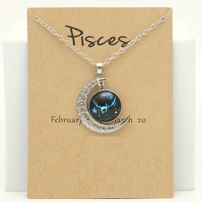Collier Signe du Zodiaque avec Pendentif Lune