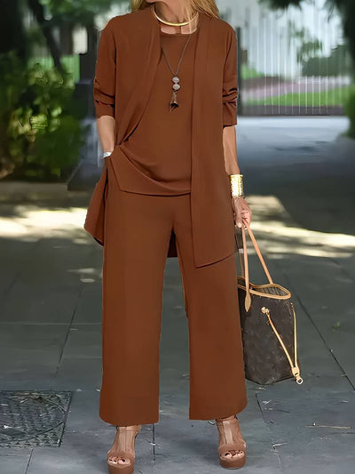 Ensemble de tailleur chic trois pièces pour femmes