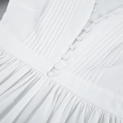 Robe courte pour femme avec boutons décoratifs - Mirella