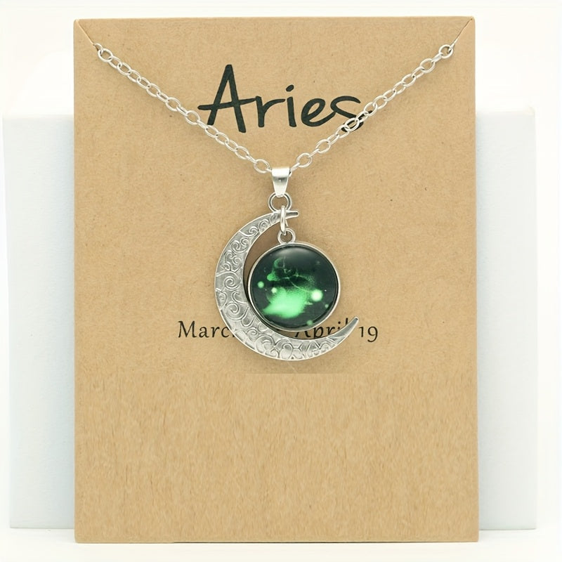 Collier Signe du Zodiaque avec Pendentif Lune
