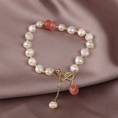 Bracelet de perles d'eau douce et d'aventurine
