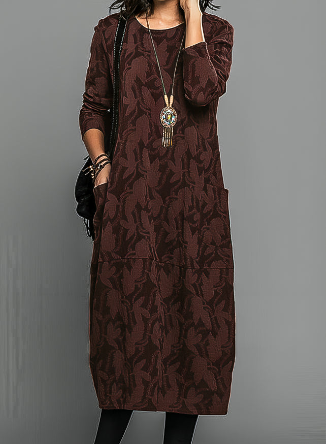 Robe élégante et confortable à manches longues pour femme