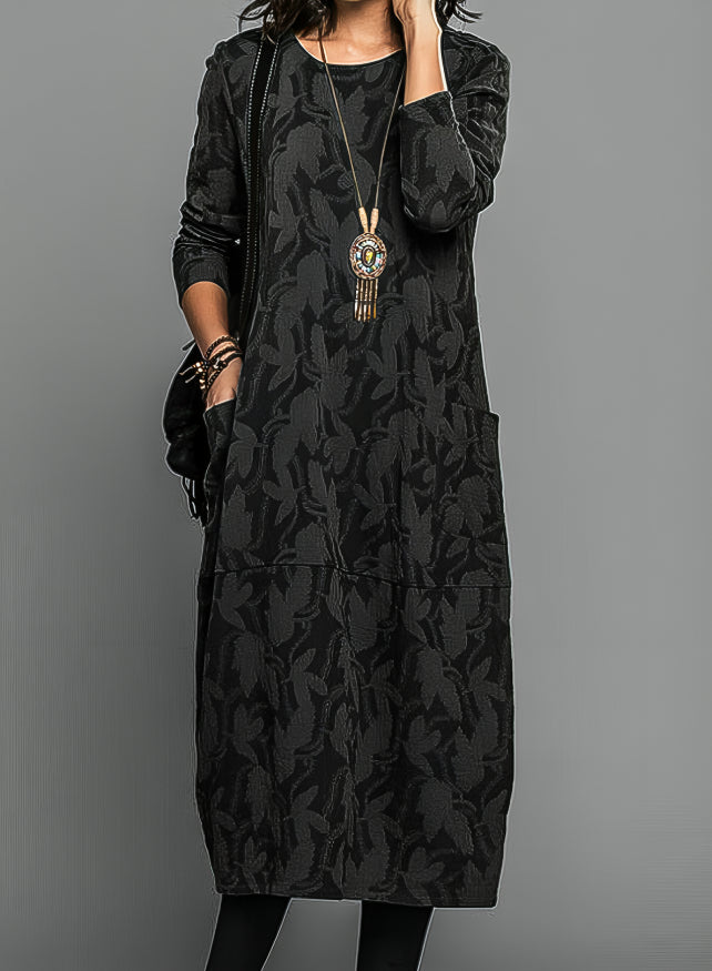 Robe élégante et confortable à manches longues pour femme