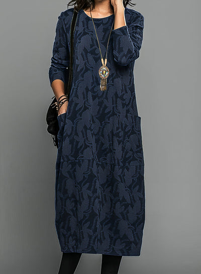 Robe élégante et confortable à manches longues pour femme