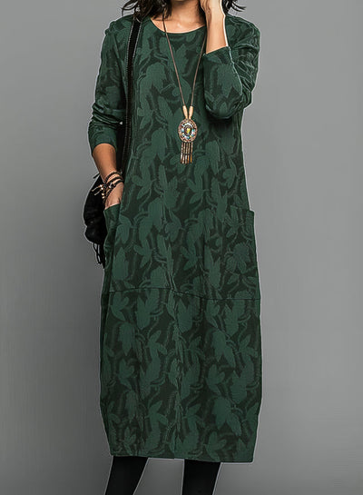 Robe élégante et confortable à manches longues pour femme