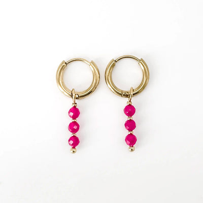 Mon Chéri – Boucles d’oreilles – Pierre naturelle – Acier inoxydable