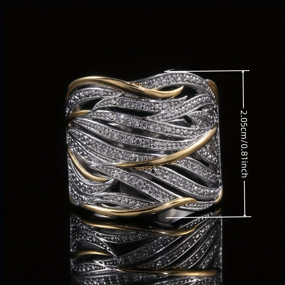 Bague élégante à plusieurs couches en torsion