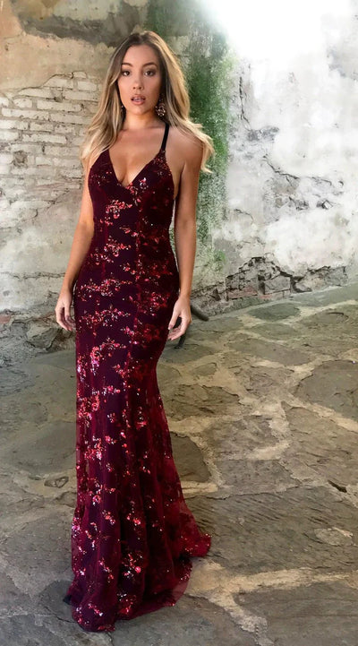 Robe élégante à paillettes pour femmes | Maxi