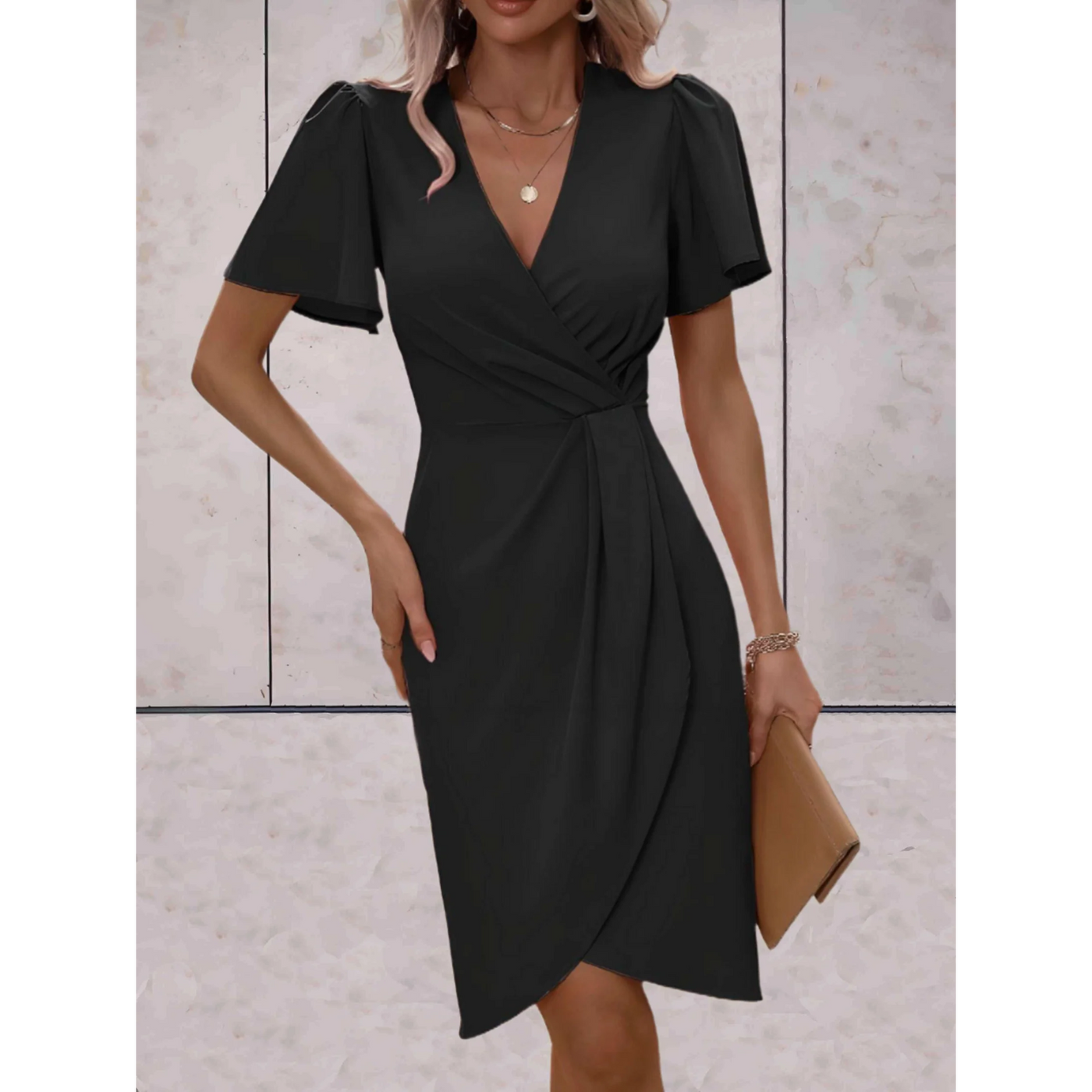 Louisa | Robe Enveloppe élégante pour femme | Mini