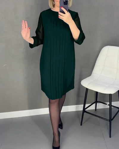 Robe plissée en maille