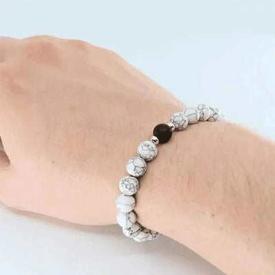 BRACELETS AMORE - Howlite & Onyx