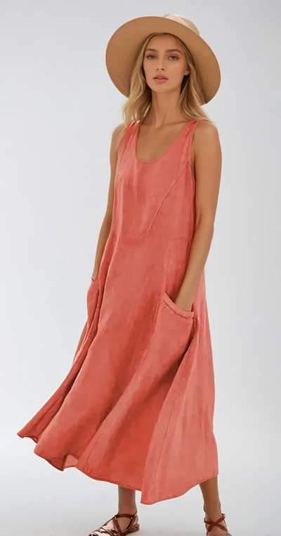 Noémie - Robe longue à poches pour tous les jours