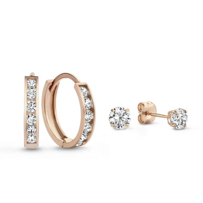 Olivia™ | Parure de boucles d’oreilles luxueuse avec effet Brillane et 14 carats dorée