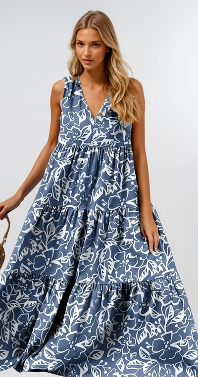 Chloé - Robe sans manches à encolure en V dégradée