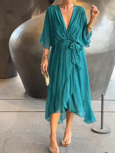 Inès - Robe élégante et légère en mousseline de soie