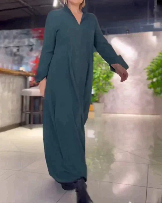 Maëlle - Robe longue et souple en stretch pour une élégance intemporelle