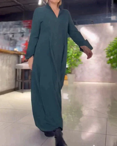 Maëlle - Robe longue et souple en stretch pour une élégance intemporelle