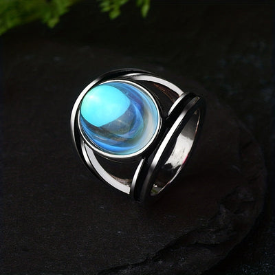 Bague ovale en pierre de lune