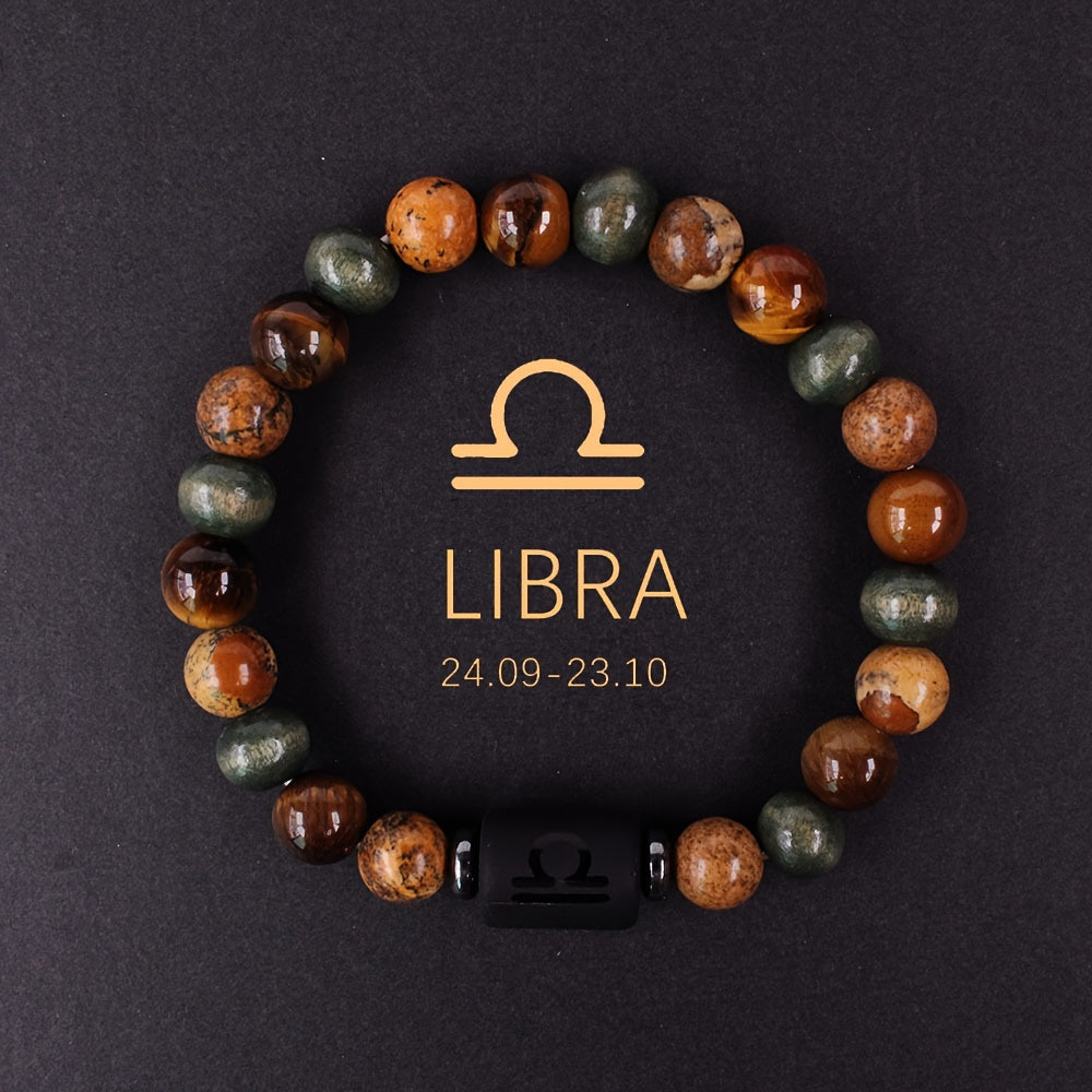 Bracelet Zodiaque en Pierres Naturelles – Ajustable et Unique