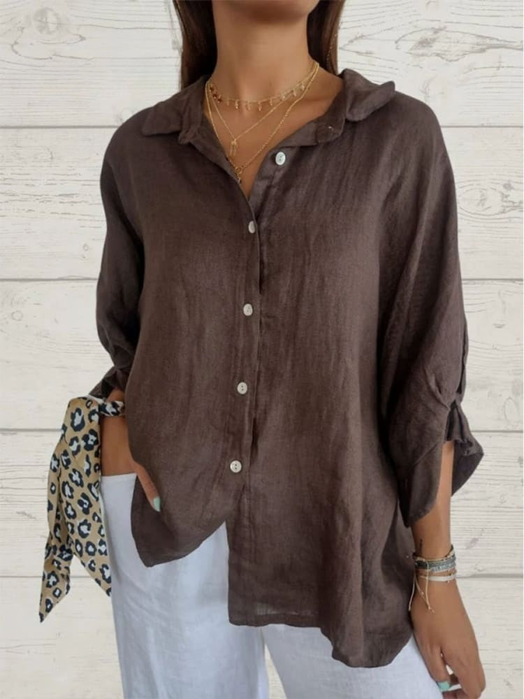 Janine | Chemise Manches 3/4 pour femme | oversize