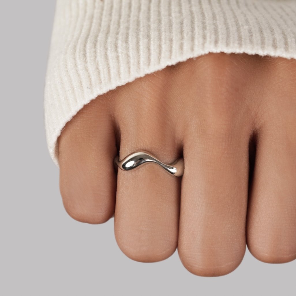 Bague en argent vagues