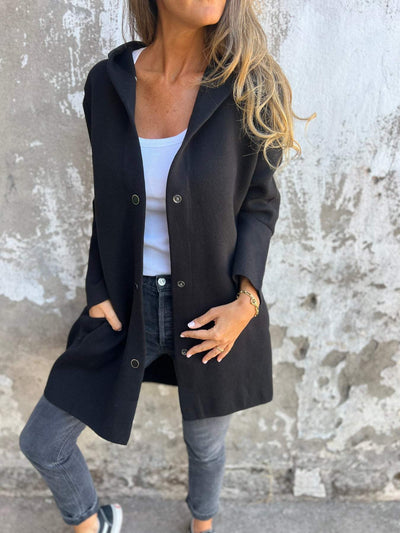 Tamara| Veste à capuche à poitrine simple pour femmes