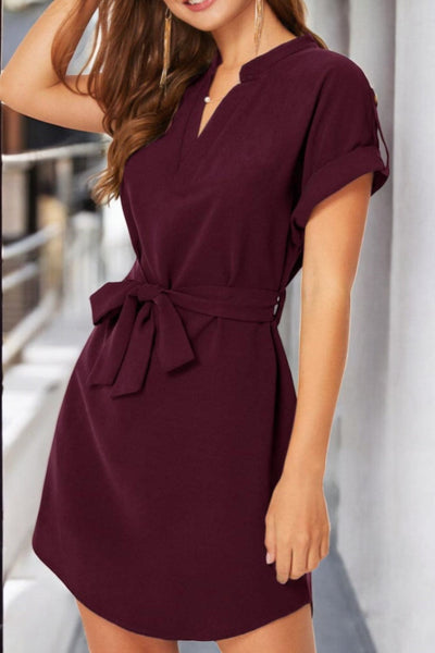 Léna - Robe à manches notch et coupe aérée